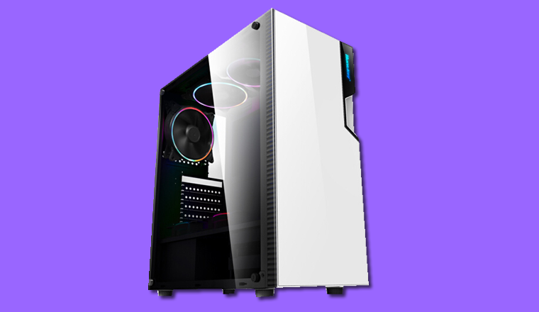 白色高端側(cè)透機箱，高顏值鋼化玻璃款